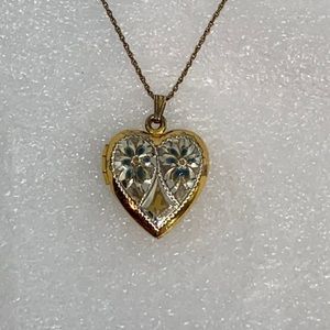 Engraved heart locket
